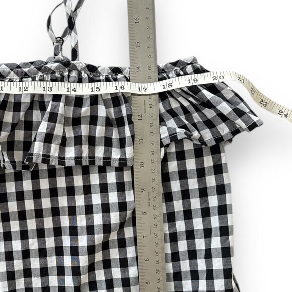 A New Day Cute Off-the-Shoulder Black/White Gingham Ruffle Top Wm Sz XL EUC - Picture 5 of 5